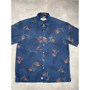 Quiksilver Shirt Mens Large Floral Hawaiian Comfort Fit Summer N509434